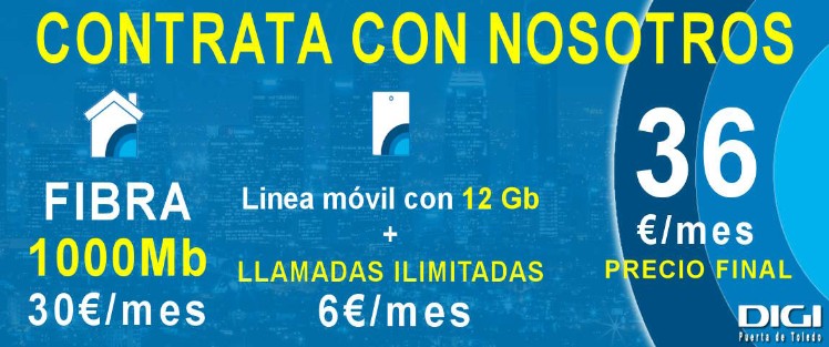 oferta distribuidor 36 euros movil y fibra 1000 mb